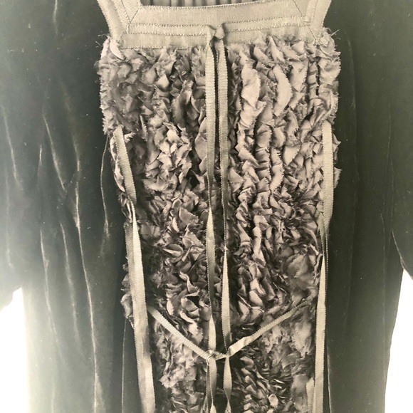 Velvet and silk Party dress black size M - Picture 2 of 3